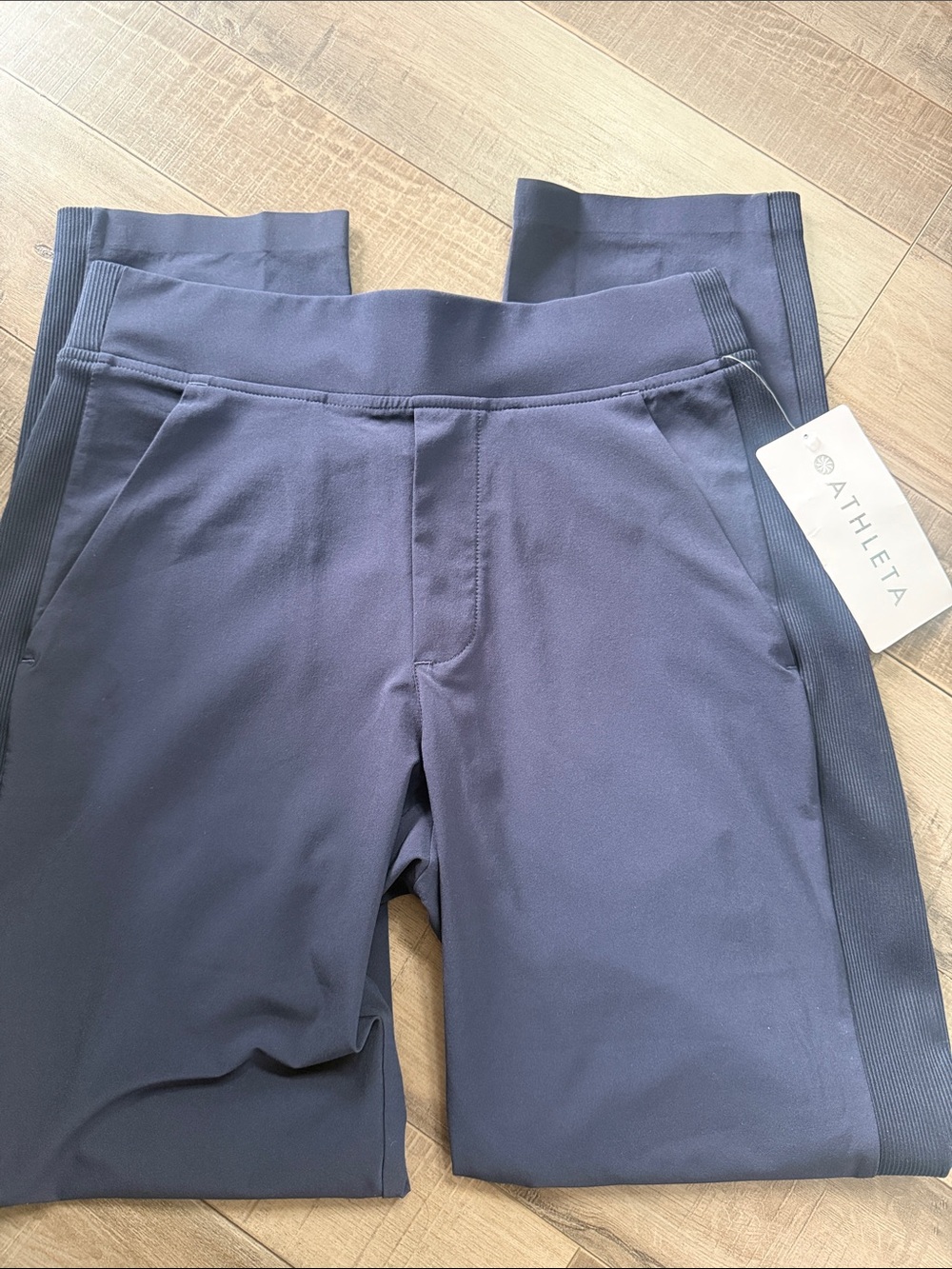 Athleta Navy Straight-Leg Performance Pants